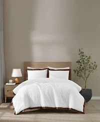 Brooklyn Loom Cotton Hotel Border 3 Piece Comforter Sets