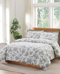Brooklyn Loom Mila Floral 3-Piece Comforter Set, Full/Queen