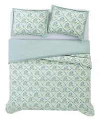 Brooklyn Loom Olivia Floral 3-Piece Comforter Set, Full/Queen