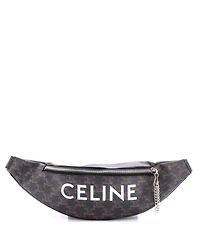 Pre-Owned Celine Logo Belt Bag Triomphe Coated Canvas