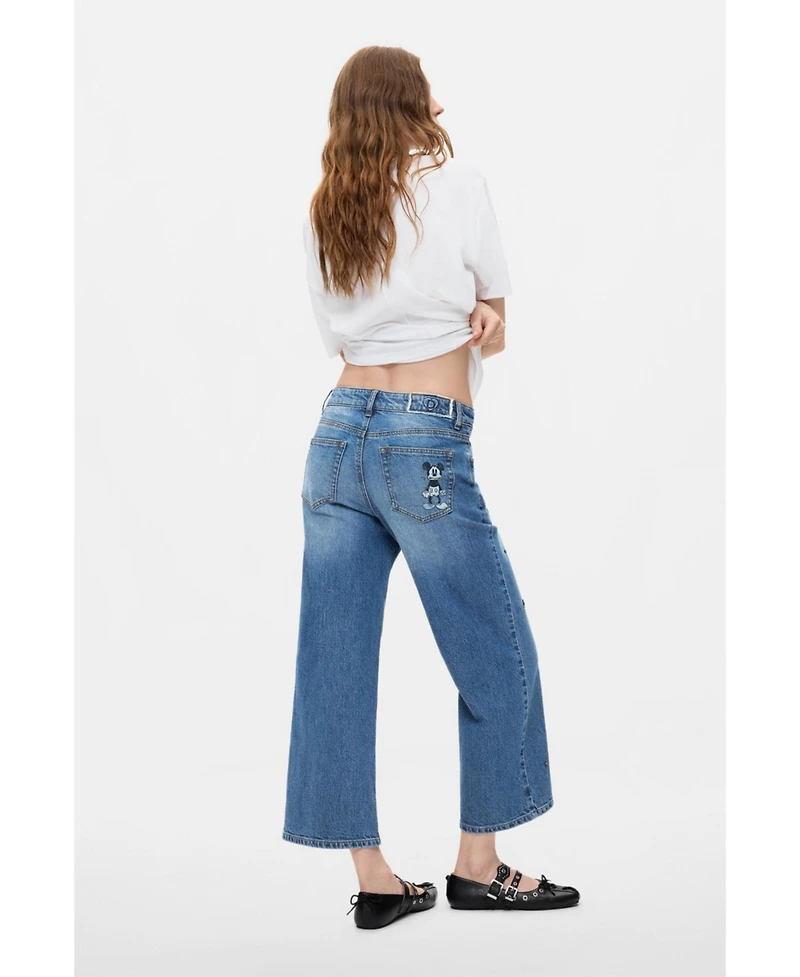 Desigual Women's Culotte Jeans Pants Disney