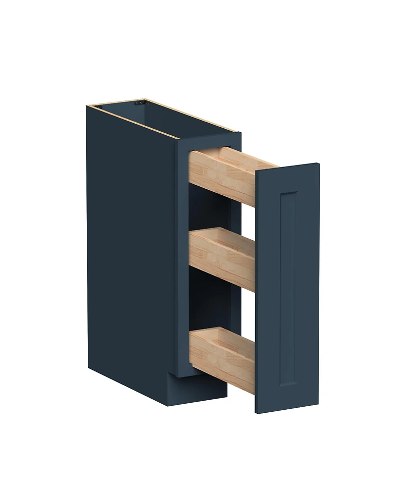 Boyel Living 9 Inch Wide Spice Pantry Cabinet, Ready to Assemble Kitchen Cabinet with Solid Wood Frame, Soft-Close Slides and Hinges