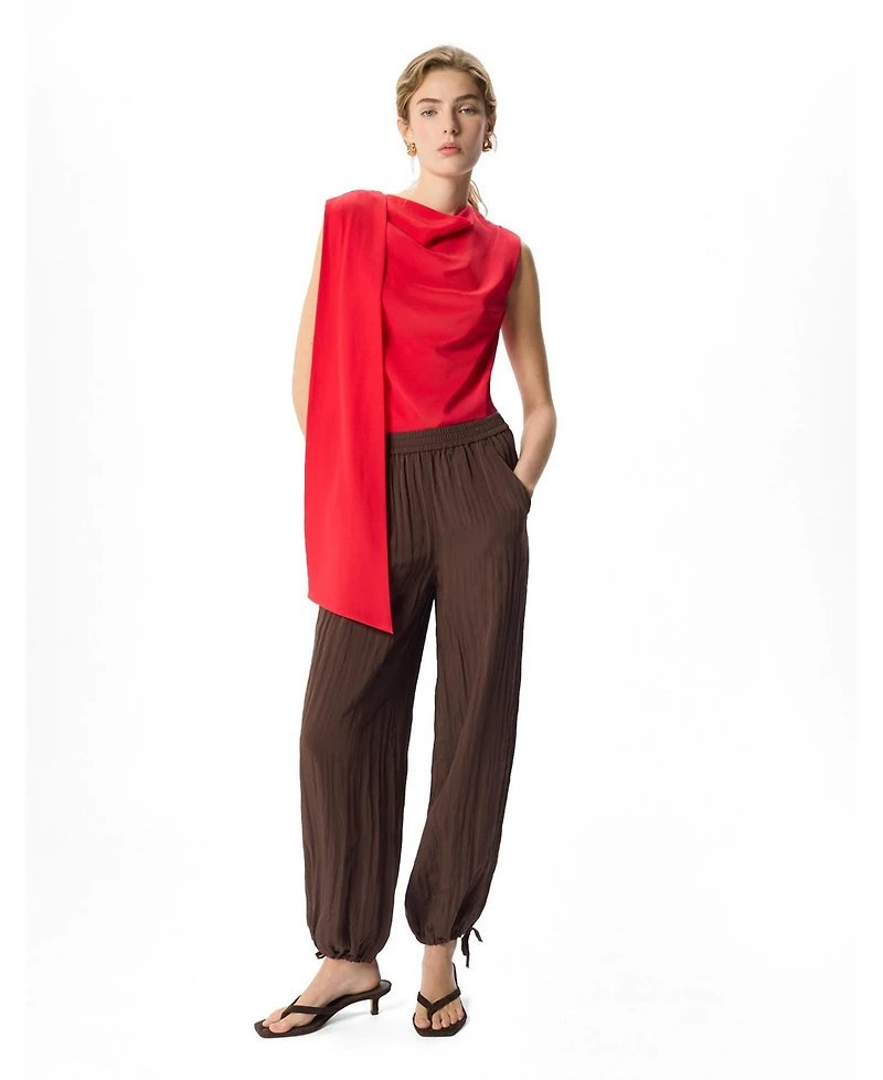 Whistles Women's Balloon Tie Hem Trousers