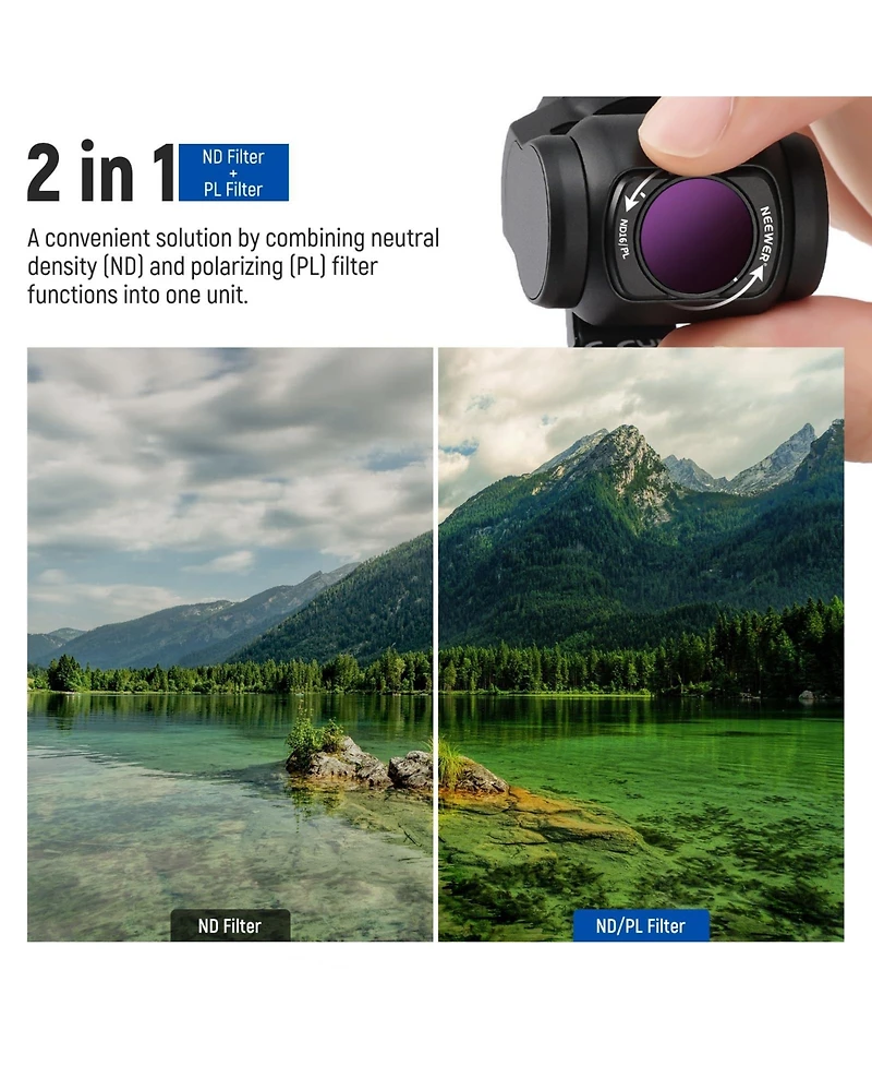 Neewer ND8 Camera Lens Accessory with Cpl, ND8, ND16 for Dji Osmo Pocket 3