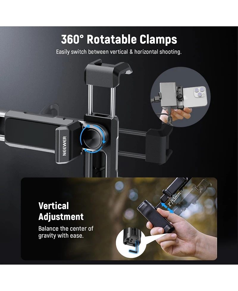 Neewer PA028E Camera Mounting Accessory with 100mAh for select iPhone and Android mobile devices