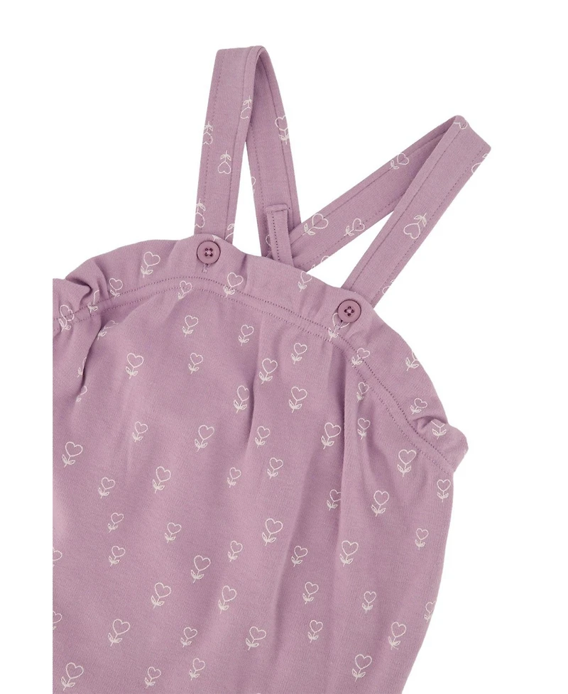 Deux par Baby Girl ( 3M to 24 M ) Cotton Onesie and Overall Set Floral Print