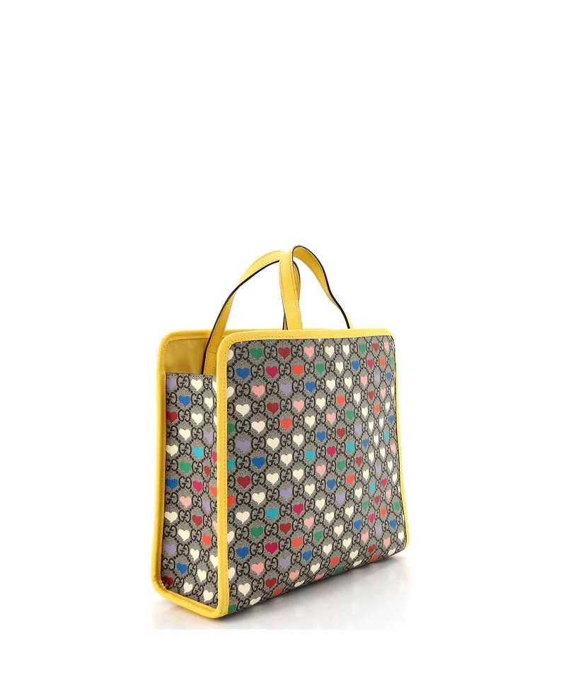 Pre-Owned Gucci Medium Children's Tote Printed Gg Coated Canvas with Leather
