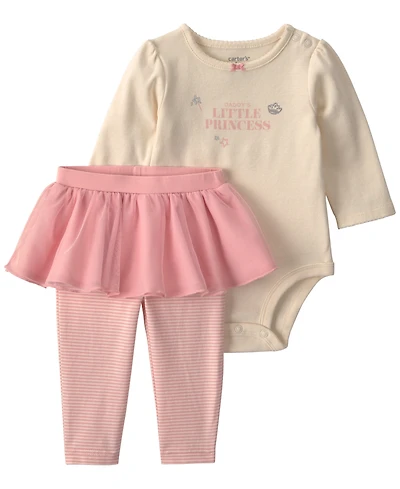 Carter's Baby Girls' Long-Sleeve Bodysuit and Tulle Pants, 2-Piece Set