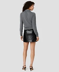 French Connection Women's Nola Fine Knit Collared Long-Sleeve Top