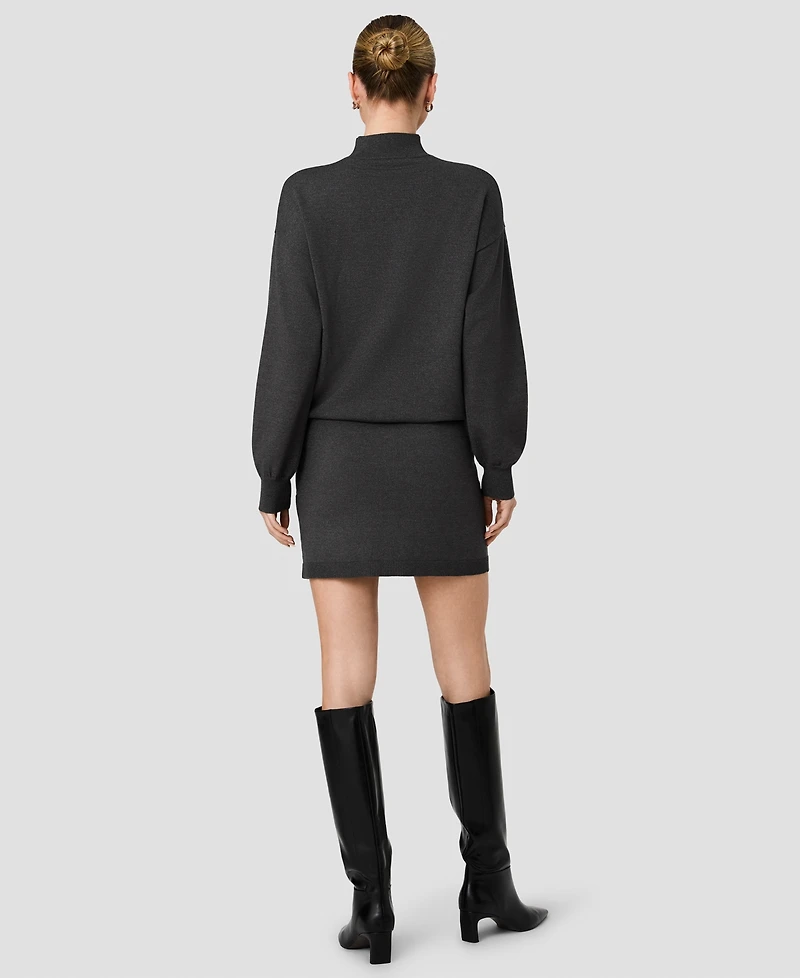 French Connection Women's Cosysoft Mock Neck Long-Sleeve Mini Dress