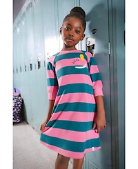 Deux par Deux Toddler Girls (2T-5T) Engineer Stripe Dress