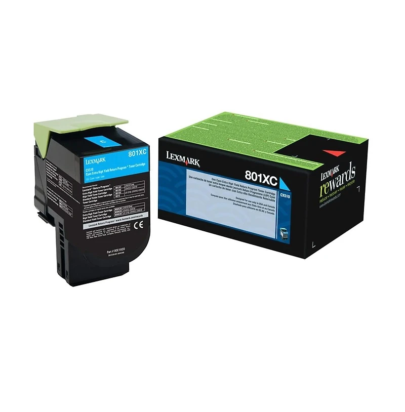 Lexmark 80C1XC0 4000 Page-Yield Return Program Toner - Cyan