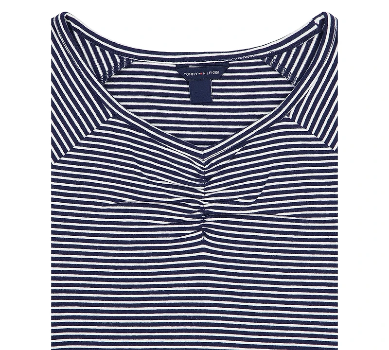 Tommy Hilfiger Girls' 7-16 Stripe Long-Sleeve Jersey Top