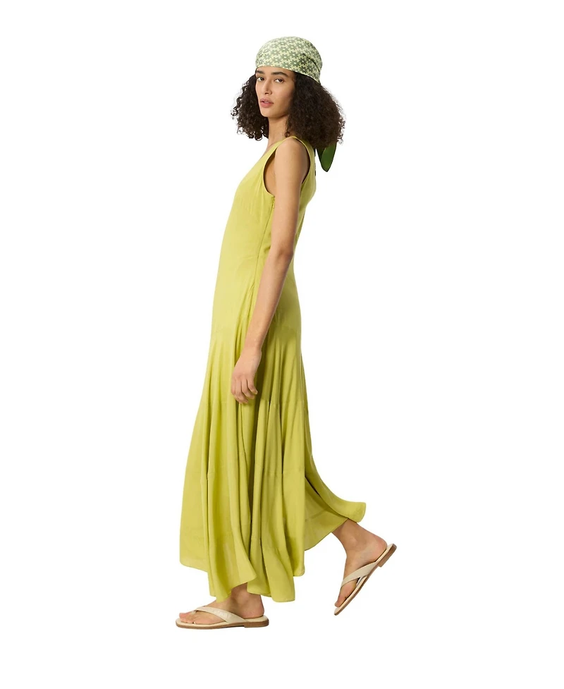Whistles Women's V-Neck Tiered Sleeveless Midi Dress