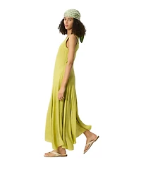 Whistles Women's V-Neck Tiered Sleeveless Midi Dress