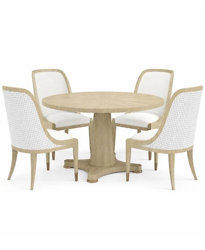 A.r.t. Furniture Eave Ii 5-Piece Round Dining Set (Table & 4 Hostess Chairs)