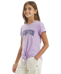 Champion Girls' 7-16 Tie Front Graphic Short-Sleeve T-Shirt