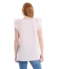 Wilt Women's Ruffle Shoulder Tank Tee