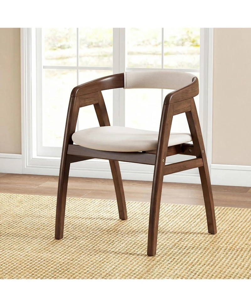 Slickblue Modern Wicker Dining Chair with Comfortable Curved Back