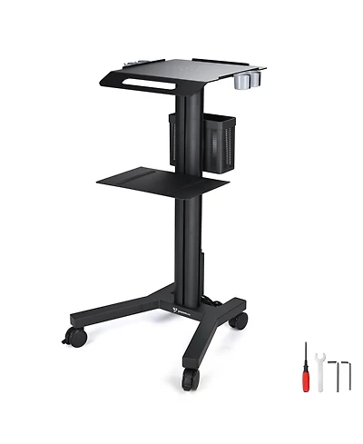 Yescom NexusX MedEvolve 2 Tiers Medical Trolley Mobile Medical Cart Rolling Cart Lab Dental Office