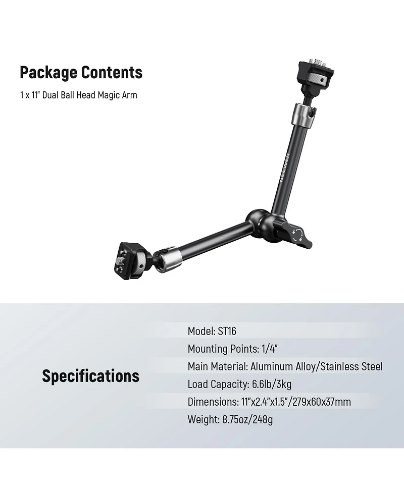 Neewer ST16 Camera Mounting Accessory for SmallRig Cage Rig
