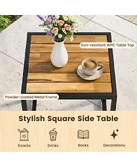 Gymax 3 Piece Outdoor Rocking Chair Set with Coffee Table Water-Resistant Cushions for Porch