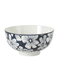 Gibson Home Castle Way 4-Piece Serving Bowl Set, 8 Inch Round Stoneware Bowls, Decorative Everyday Use