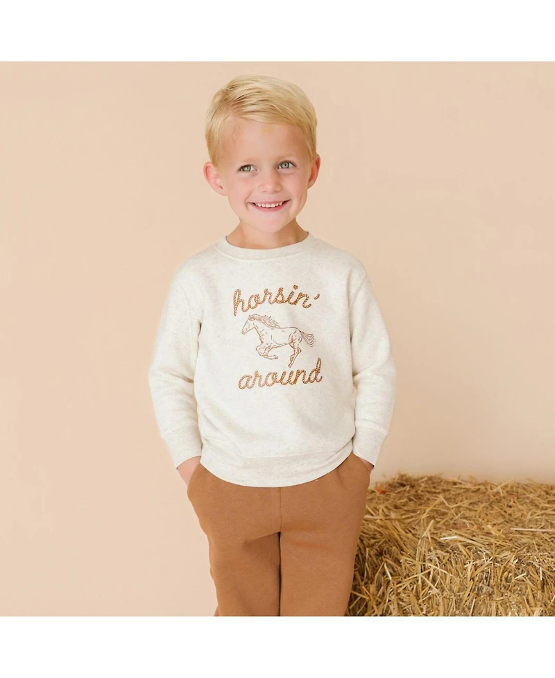 Sweet Wink Big Boys (10 - 12) Horsin Around Western Sweatshirt