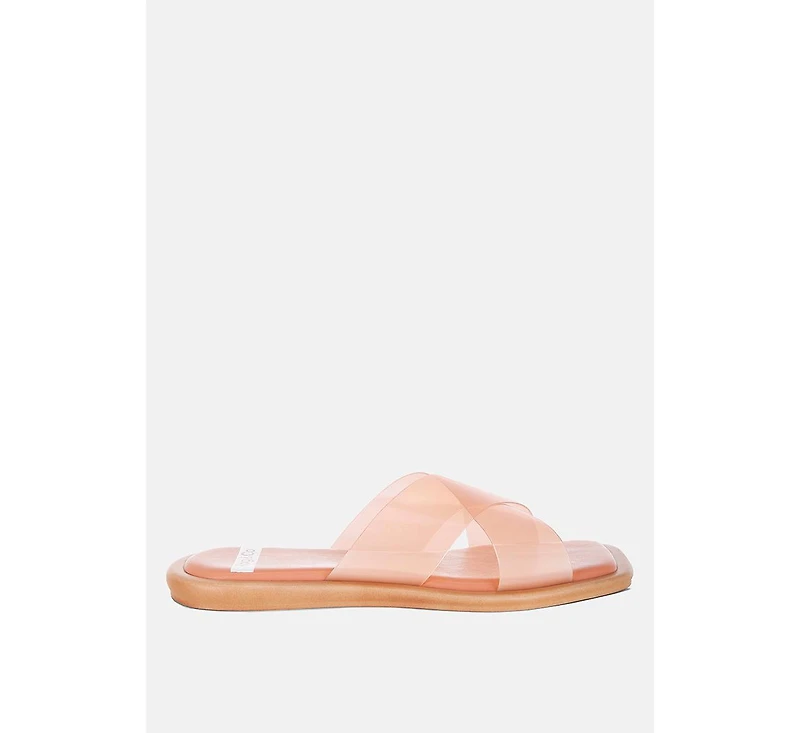 Rag and Co Women's Kimama Criss Cross Strap Slip Ons