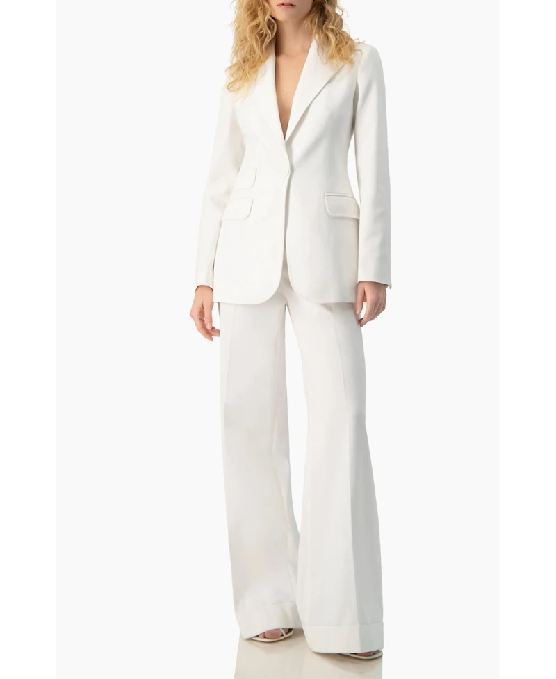 Ivonne Women's Single-Breasted Structured Tailored Blazer