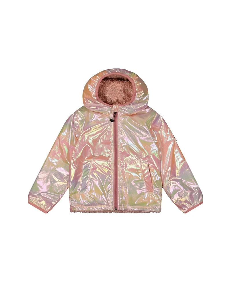Deux par Deux Little and Big Girl 6-14 Reversible Mid-Season Jacket