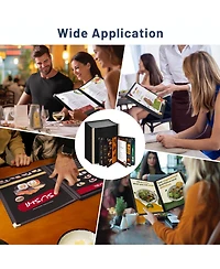 Yescom WeChef 30 Pack Menu Covers 8.5 x 11" Book Style 6 Pages 12 Views Restaurant Cafe