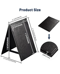 Yescom 5"x7" Table Tent Menu Holders 2 Side A Frame Pu leather Drink Dessert for Restaurant Bar 5 Pack
