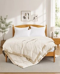 Unikome Oversized Lightweight Satin Trim Feather Down Blanket