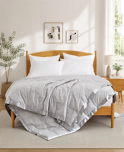 Unikome Oversized Lightweight Satin Trim Feather and Down Blanket
