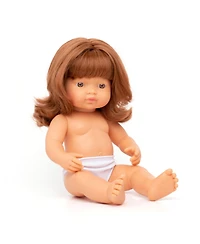 Miniland Baby Girl Doll with Red Hair 15"