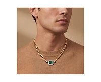 Rachel Glauber Unique 14K Gold Plated Brilliant Cz Link Chain Necklace