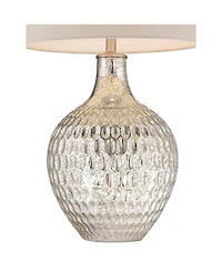 360 Lighting Waylon 28" Tall Modern Luxe End Table Lamps Set of 2 Mercury Glass Shade Living Room Bedroom Bedside