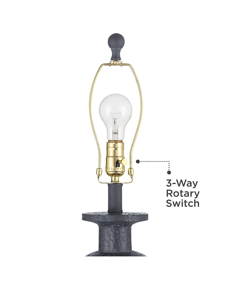 360 Lighting Glenwood 28" Tall Farmhouse Rustic Country Cottage 3-Way Table Lamps Set of 2 Living Room Bedroom Bedside Shade