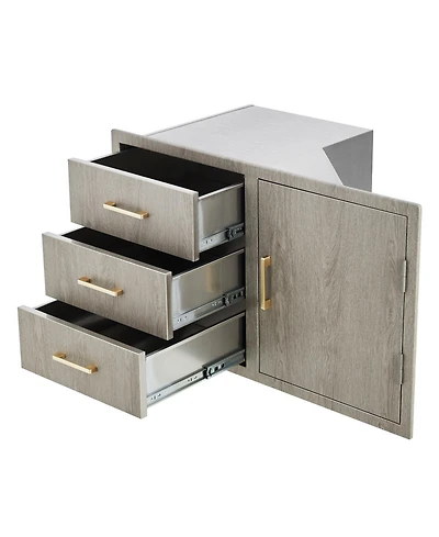 homfan Stainless Steel Storage Cabinet