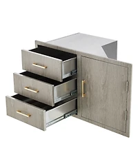 homfan Stainless Steel Storage Cabinet