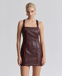 Avec Les Filles Women's Square-Neck Mini Dress