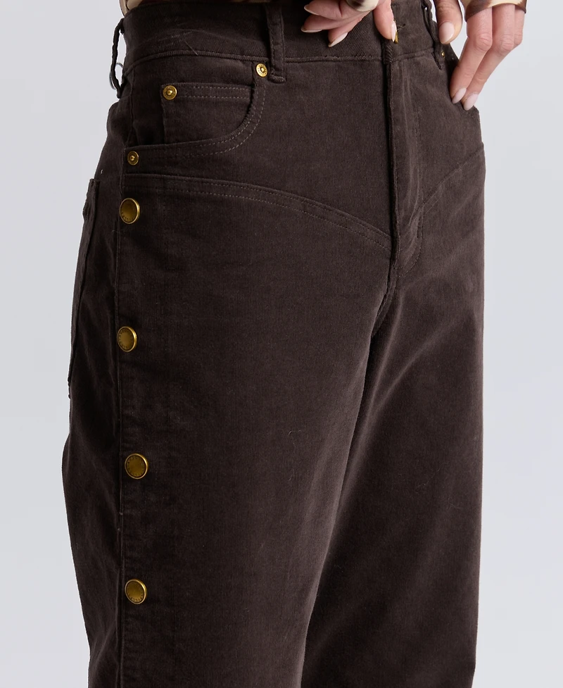 Avec Les Filles Women's High-Rise Yoke Detail Pants