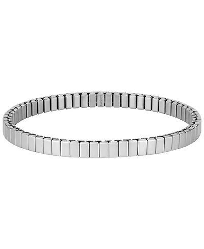 Lacoste Women's Courtline Gold-Tone Stainless Steel Green Enamel and Crystal Baguette Stretch Band Bracelet