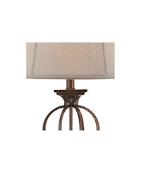 Kathy Ireland Villa Roma Traditional Table Lamp 29 1/2" Tall Dark Bronze Drum Shade for Bedroom Living Room Bedside Nightstand Office Kids