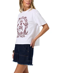O'Neill Women's Framed Floral Graphic Cotton T-Shirt