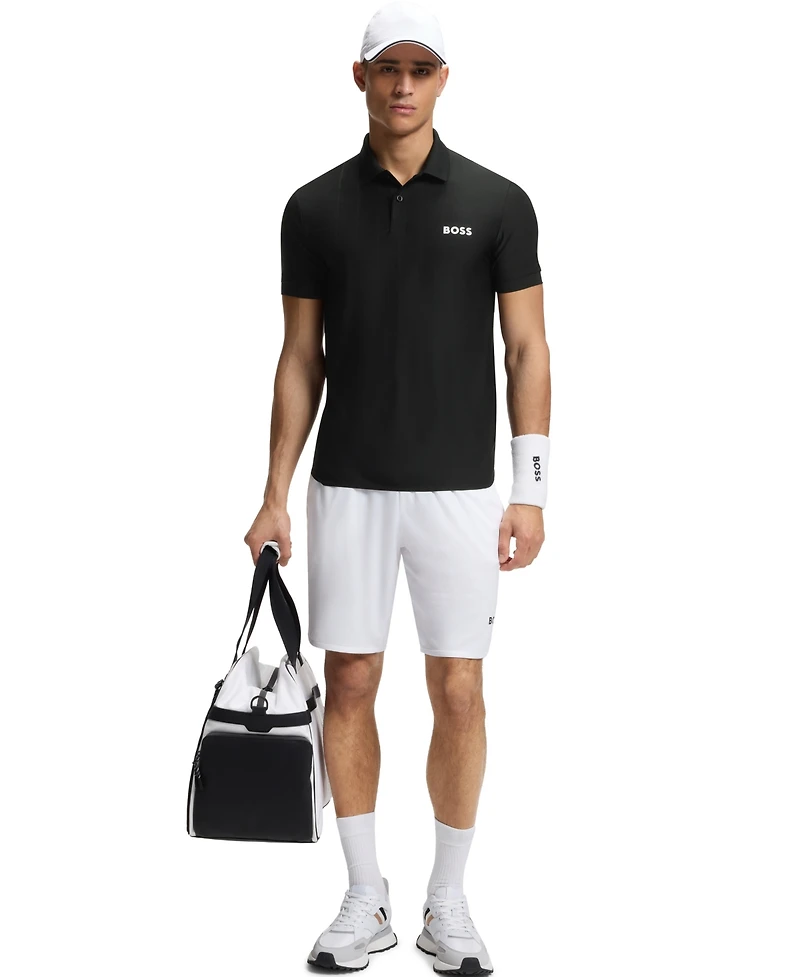 Boss by Hugo Men's Four-Way Stretch Stripe-Jersey Slim-Fit Polo Shirt