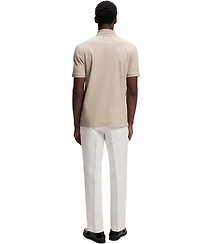 Boss by Hugo Boss Men's Geometric Jacquard Cotton Polo Shirt