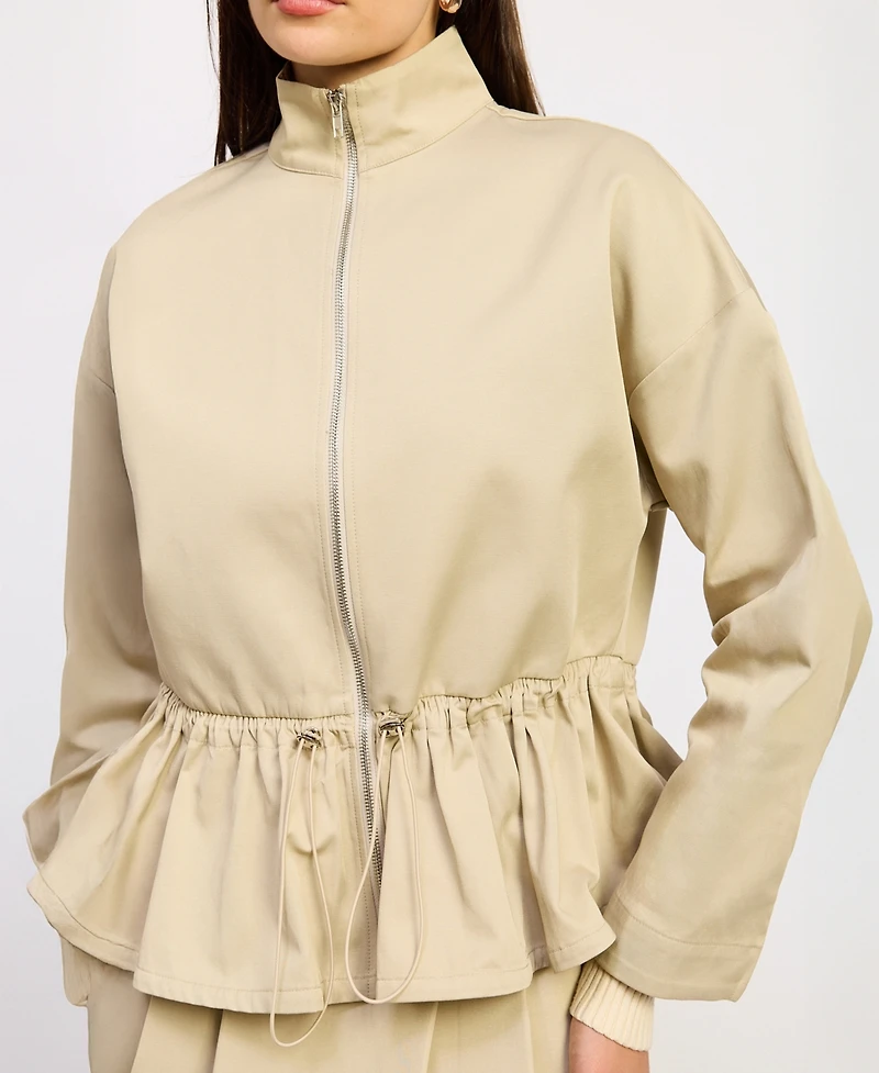 En Saison Women's Annie Zipper Front Collared Jacket