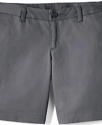 Lands' End Little Girls School Uniform Plain Front Blend Chino Shorts